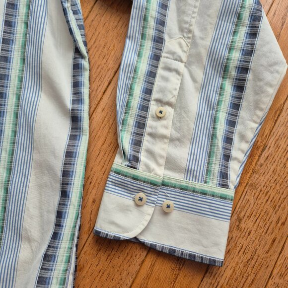 NWT Tommy Bahama Island Modern Fit Striped Long Sleeve Button Down XLX - Picture 7 of 14